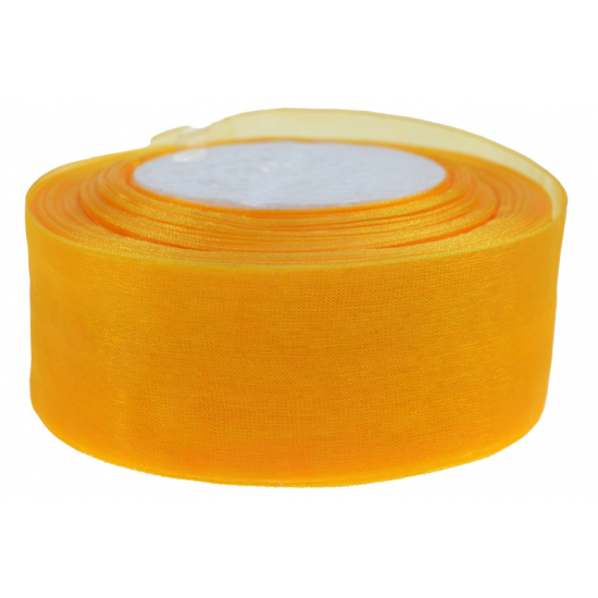 Szalag organza Y 3,8cm*50y sárga