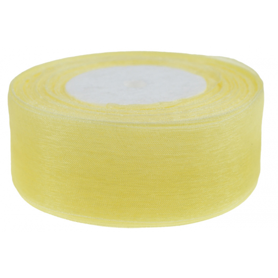 Szalag organza 3,8cm*50y v.sárga