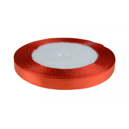 Szalag szatén 1cm x25y piros