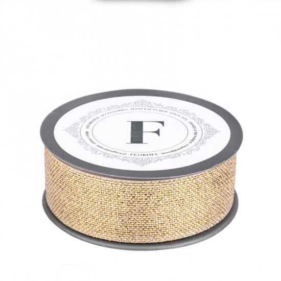 Szalag textil 3,5/10 m fehér/bronz fehér/bronz