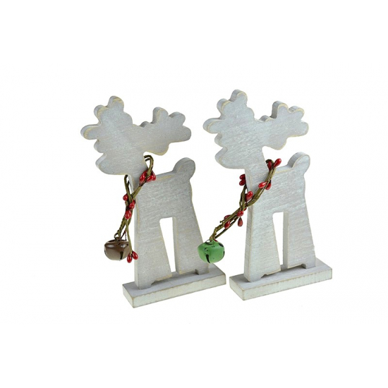Szarvas fa 17*8cm talpas szürke