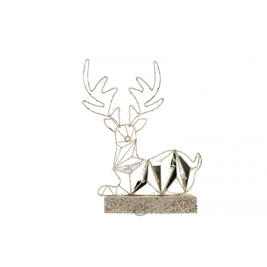 Szarvas fém LEDes 19X38CM 15L bronz