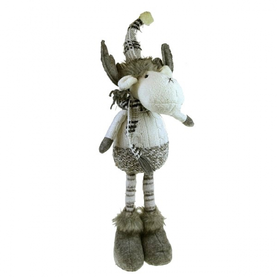 Szarvas plüss 12*8*41cm álló szürke szürke