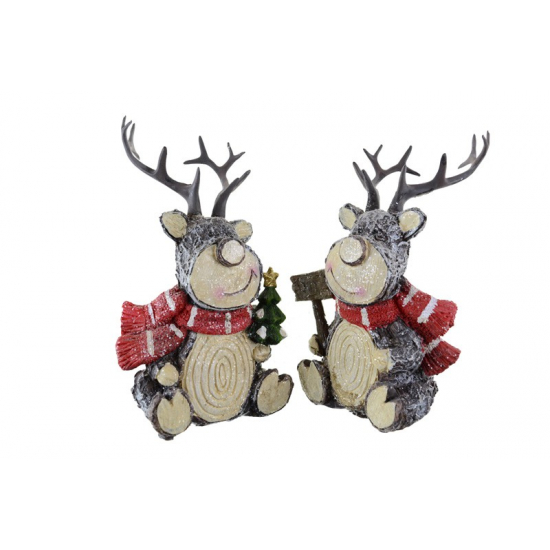 Figura szarvas poly 9*6*18cm 2féle