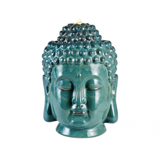 Szökőkút buddha kerámia 31*32*44cm türkiz