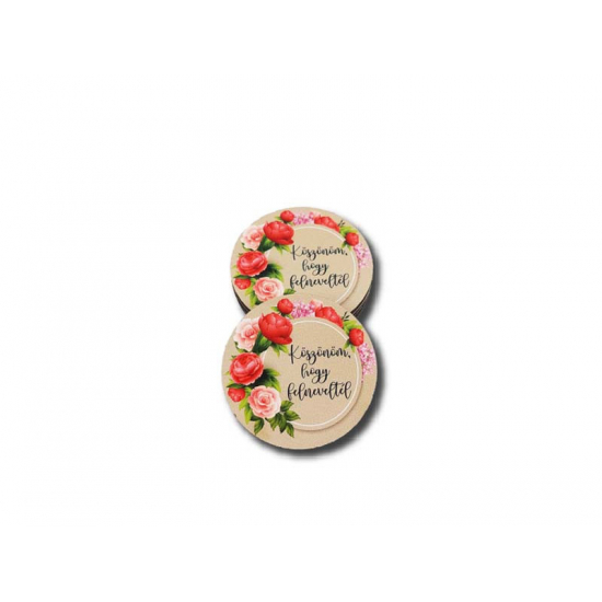 TABLA fa KÖSZÖNÖM,HOGY FELNEVELTÉL 5*5cm PIROS LV