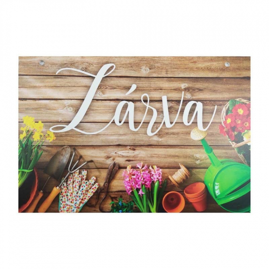 Tábla fa Nyitva-Zárva 29,5*20cm kertészes barna