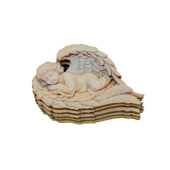 TÁBLA SZÁRNYÁN ALVÓ ANGYALKA 4,2*5,7 cm LV