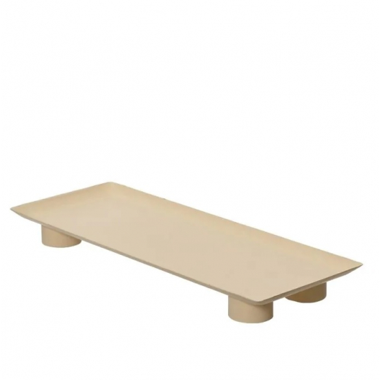 Tál fém 13*34cm homok