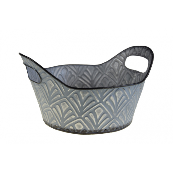 Tál fém 25*21.5*9cm szürke