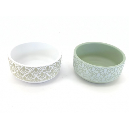 Tál kerámia stilizált liliommal D20,5XH9CM több szín