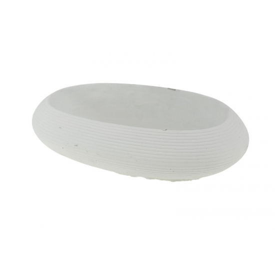 Tál kő 21*13,5*6cm fehér