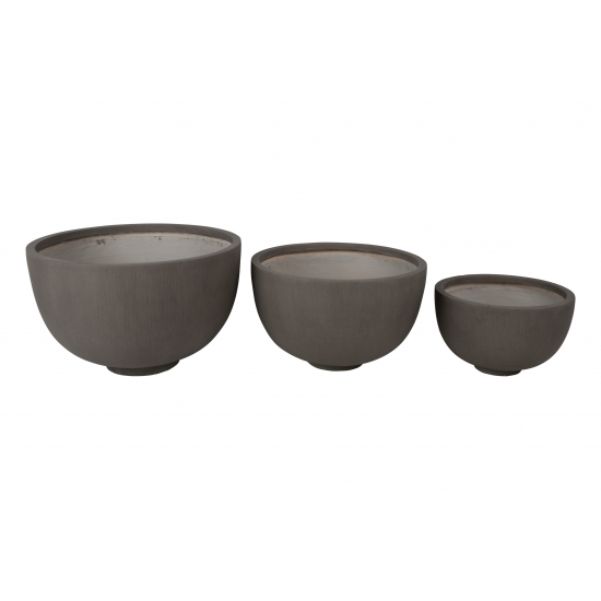 Tál kő 34*22/46*29/54*34cm s/3 szürke