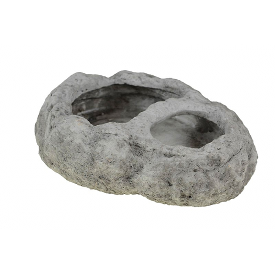 Tál kő kavics forma 26,5*20,5*7cm tört fehér
