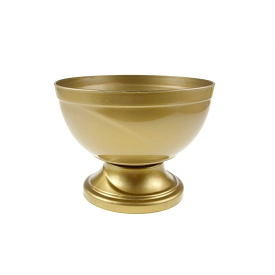 Tál plasztik talpas D21 H15 arany