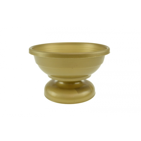 Tál plasztik premes D21 talpas arany