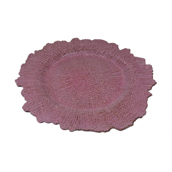 Tál plasztik D34 pink/barna