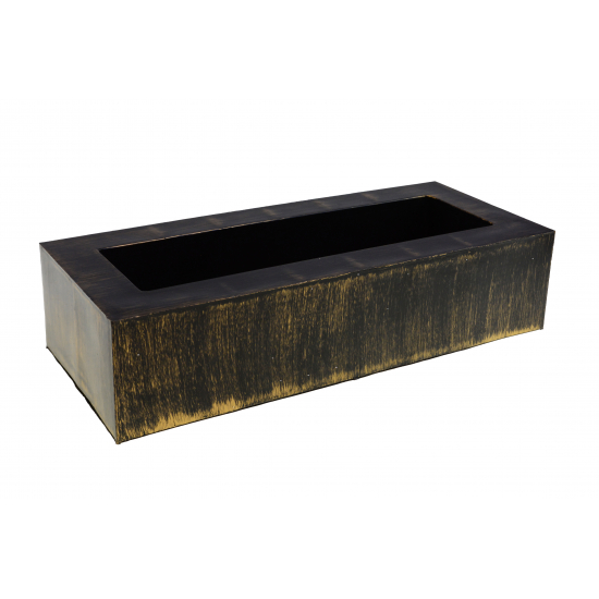 Tál plasztik szögletes 37*15*9cm Mario fekete/arany
