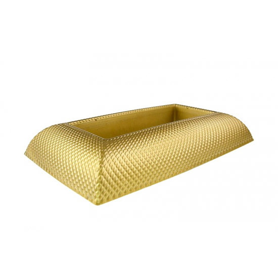 Tál plasztik szögletes mintás 30/20*17/8*H6cm arany