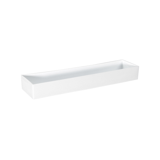 Tál plasztik téglalap 42*10.5*5cm fényes fehér fényes fehér