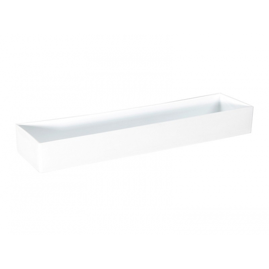 Tál plasztik téglalap 42*10.5*5cm fényes fehér fényes fehér