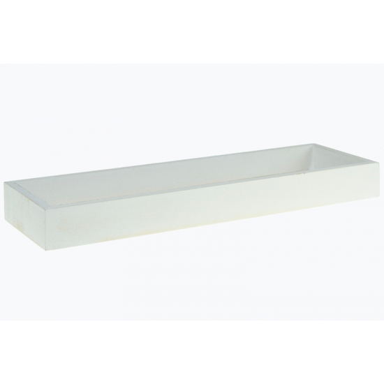 Tálca fa 30*10*3cm hosszúkás fehér