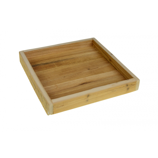Tálca fa szögletes 30*30*3.5cm barna