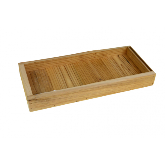 Tálca fa téglalap 20*12*3.5cm barna