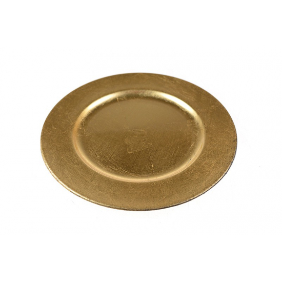 Tányér plasztik D15cm arany