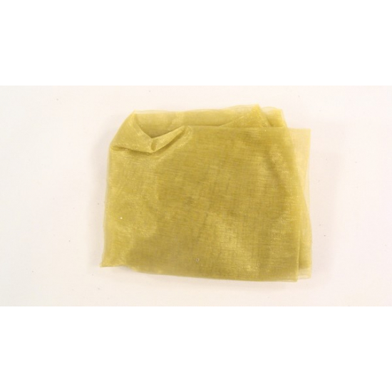 Tasak organza kerek D10*H22cm mustár