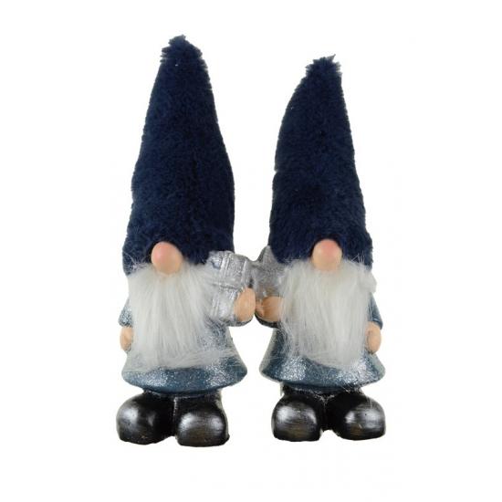 Figura télapó kerámia 9*7.5*22cm kék