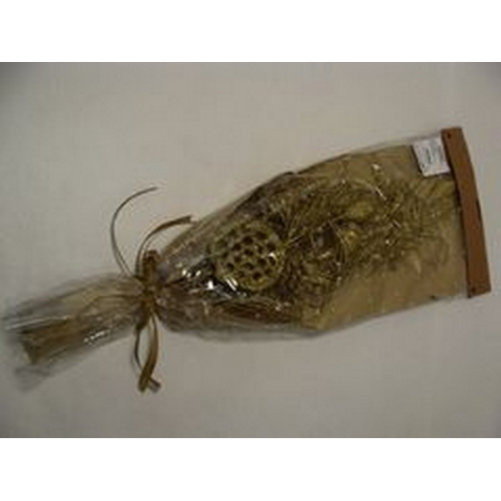 Termés csokor csomag glitteres arany