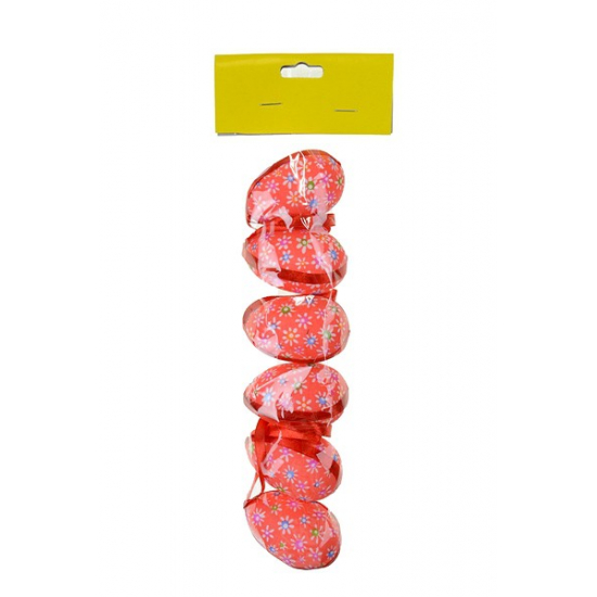 Tojás hungarocell virágmintás 4*6cm több szín