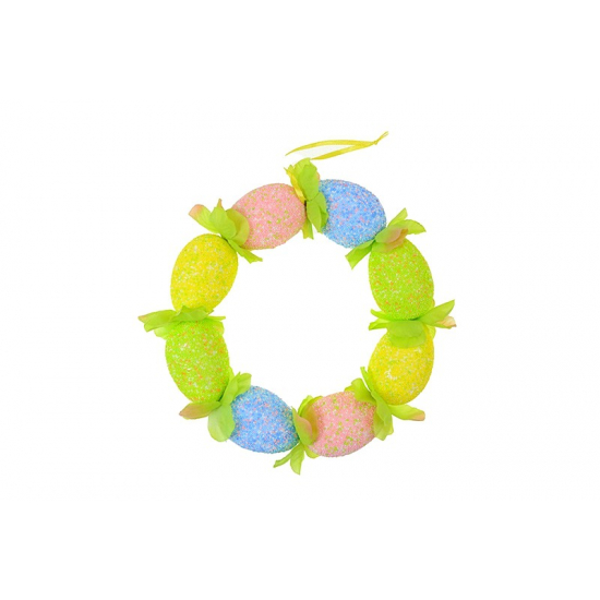 Tojás koszorú hungarocell 5,5*4cm színes