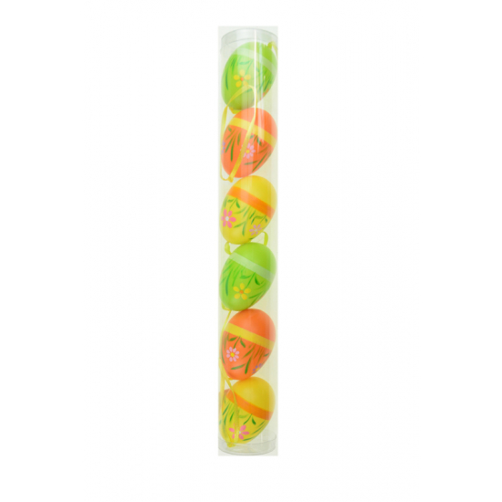 Tojás műa. 6cm s/6 sárga-zöld mix