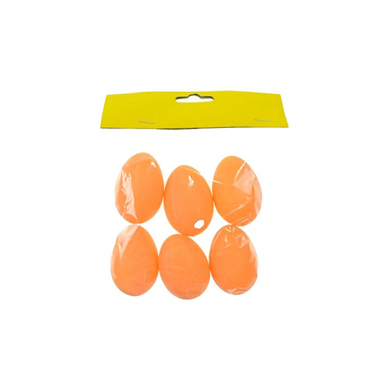Tojás műanyag 4*6cm s/6 piros/narancs