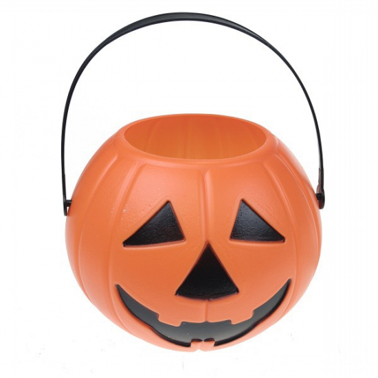 Tök lámpás plasztik Halloween 15cm DB! narancs