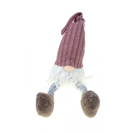 Figura törpe textil sapkával 10cm*10cm*47cm pink