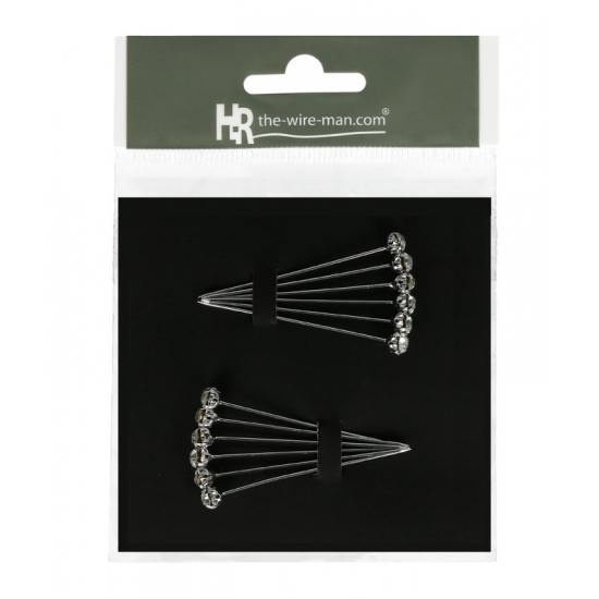 Tű fém 6mm gyémántfejjel s/12 ezüst-21