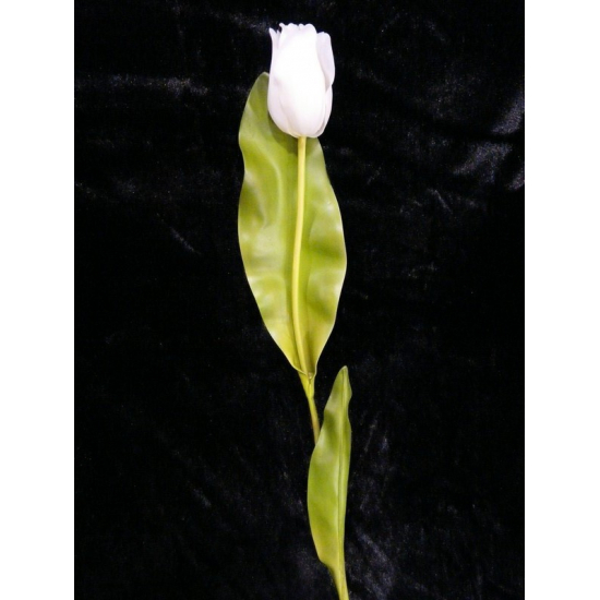 Selyemvirág tulipán Abhika 83cm fehér