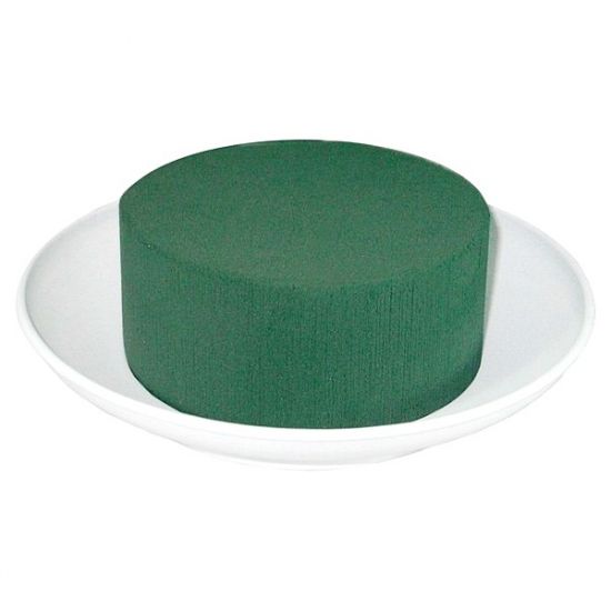 Tűzőhab vizes D19/12*6cm kerek tálban fehér