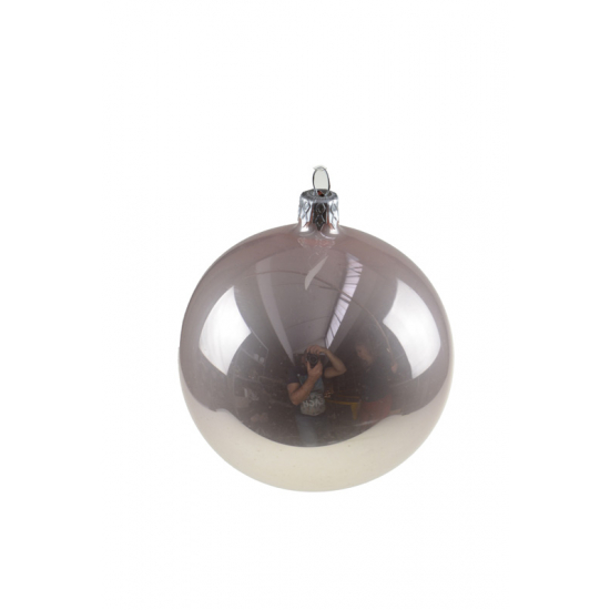 Üveggömb 10cm (db) pearl halvány rózsaszín