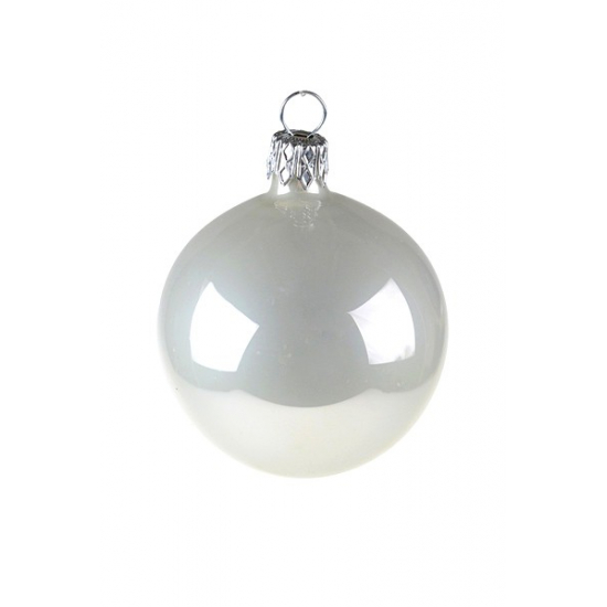Üveggömb 6cm (db) pearl fehér