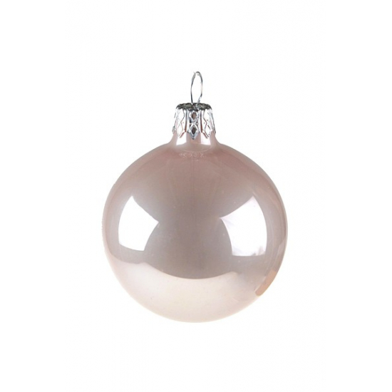 Üveggömb 6cm (db) pearl halvány rózsaszín