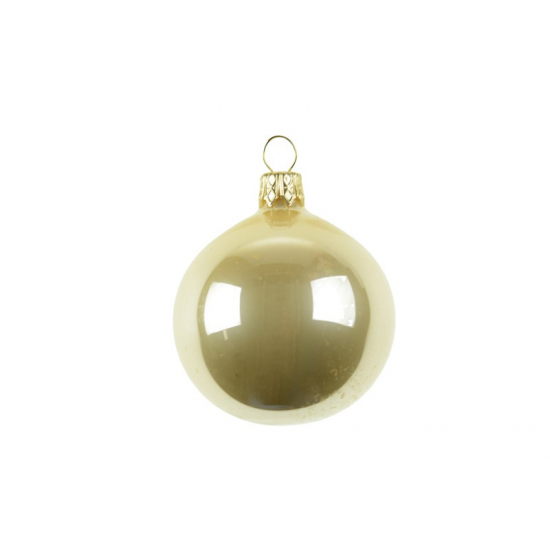 Üveggömb 6cm (db) pearl krém