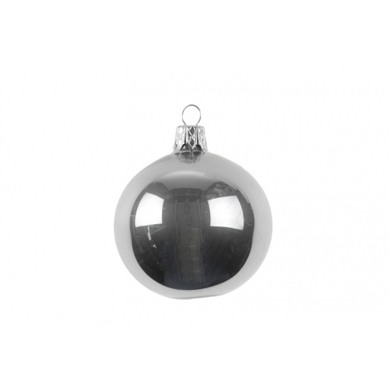 Üveggömb 6cm (db) pearl szürke