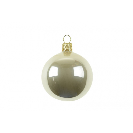 Üveggömb 6cm (db) pearl tört fehér