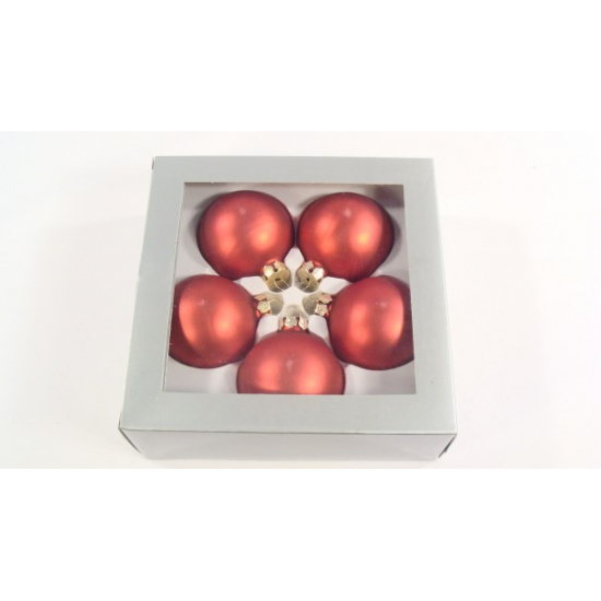 Üveggömb 6cm S/5 matt pink