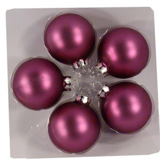Üveggömb 6cm s/5 matt lila