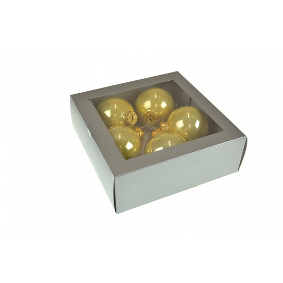 Üveggömb 6cm S/5 pearl arany